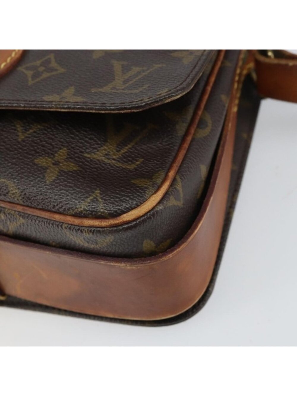 Authentic LOUIS VUITTON Monogram Cartouchiere MM Shoulder Bag M51253 LV - Picture 6 of 16